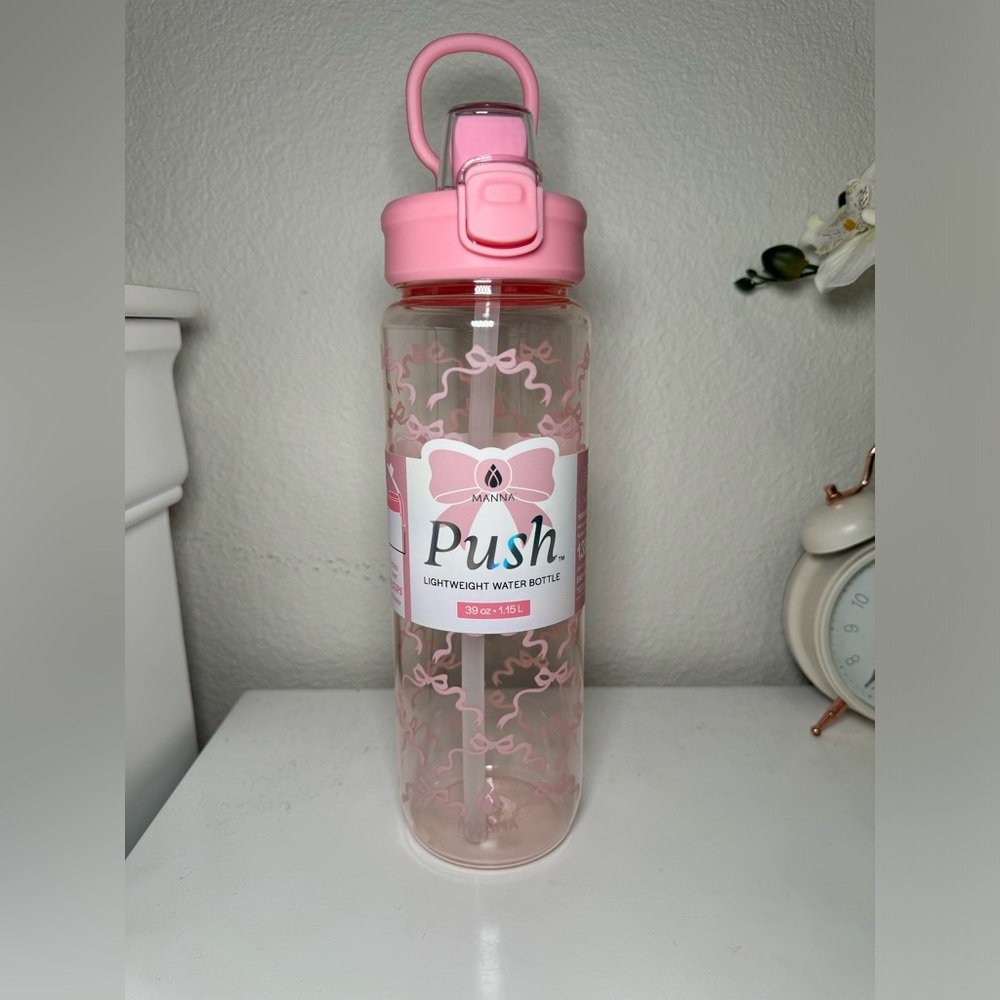 Cute Pink Water Bottle With Bows 🎀